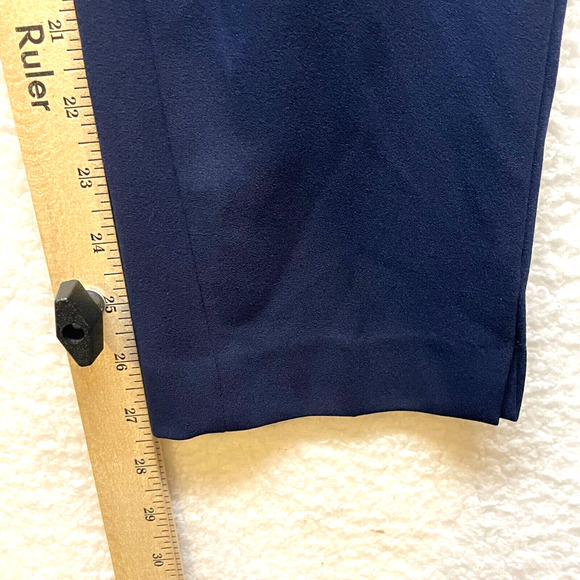 DKNY Pants Womens Small Blue Straight Leg Mid Rise Pockets Trousers Casual - Picture 9 of 10